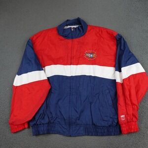 Vintage Super Bowl XXXII Jacket Mens XL Red Blue NFL Football Logo 7 Windbreaker